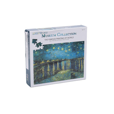 좋은 가격 2000 덩어리 주문 인쇄 된 퍼즐 퍼즐 세계 유명 그림 시리즈 온라인으로